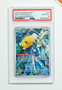 Pokemon PSA 10 Misty's Psyduck #193 DRI IT Illustration Rare 2025 Italiano - Image 1