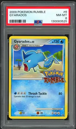 Pokemon Cards - PSA 8 Gyarados 6/16 - Pokemon Rumble Holo - NM-MT - PSA8 - Image 1
