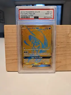 Pokemon TCG Sun & Moon Hidden Fates Tapu Fini GX SV92/SV94 PSA 10 - Image 1