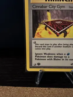 Cinnabar City Gym 1st Edition Trainer Card 113/132 Gym Challenge Pokemon Card - Image 5