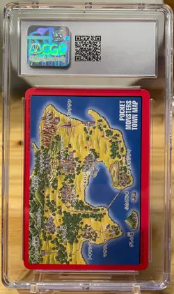 1996 Pokemon Japanese Bandai Carddass Charizard Town Map No. 000 CGC 9.5 POP 2 - Image 2