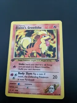 BLAINE'S GROWLITHE 62/132 1ST ED - GYM CHALLENGE - POKEMON CARD - Image 1