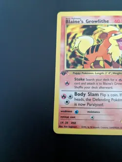 BLAINE'S GROWLITHE 62/132 1ST ED - GYM CHALLENGE - POKEMON CARD - Image 2