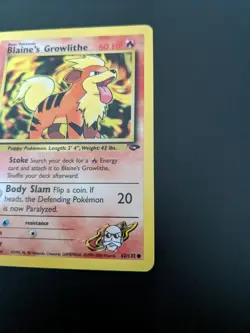 BLAINE'S GROWLITHE 62/132 1ST ED - GYM CHALLENGE - POKEMON CARD - Image 3