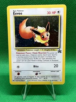 EEvee #11 Promo Black Star Vintage Pokemon Card WOTC Ni7 - Image 1