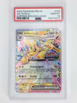 PSA 10 Gem Mint Jolteon ex [Stamped] #30 Pokemon Prismatic Evolutions - Image 1