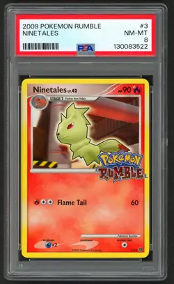 Pokemon Cards - PSA 8 Ninetales 3/16 - Pokemon Rumble Holo - NM-MT - PSA8 - Image 1