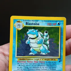 2000 Blastoise Base Set Series 2 Holo Rare 2/130 Pokemon Card Heavily Played - Image 5