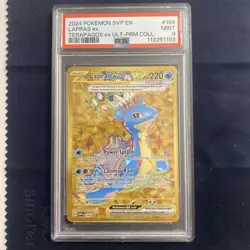 LAPRAS EX #164 BLACK STAR PROMO TERAPAGOS EX UL PREM COLL 2024 POKEMON SVP PSA 9 - Image 1