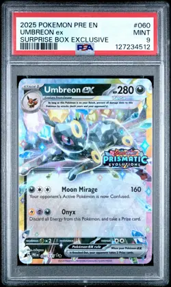 PSA MINT 9 - Umbreon Ex Surprise Box Exclusive Pokemon Pre En-Prismatic Evolutio - Image 1