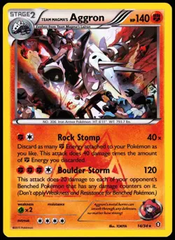 Pokemon - Team Magma's Aggron - 14/34 - Holo Rare - Double Crisis - NM/M - Image 1