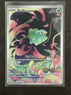 Pokemon TCG Bulbasaur IR 133/132 Mega Evolutions Stamped - Image 1