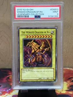 2010 Yugioh Legendary Collection EN003 The Winged Dragon Of RA PSA 9 Mint - Image 1