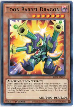 Yugioh - Toon Barrel Dragon LDS1-EN064 1st Edition - Legendary Duelists: Season - Image 1