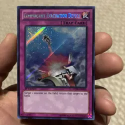 Yu-Gi-Oh Compulsory Evacuation Device LCJW-EN295 1st Edition Secret Rare - Image 1