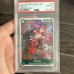 2025 One Piece PRB02 En Perona Sparkle Foil #5 PSA 10 - Image 1