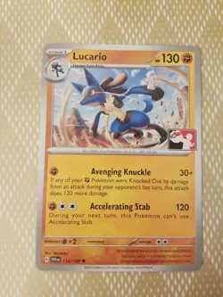 Lucario Pokemon Prize Pack Series 3 Promo Pokemon Card NM/LP Play Stamp - Image 1