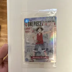 Bandai Namco One Piece CCG Monkey.D.Luffy US Voyage Promo Holo Character Card - Image 1