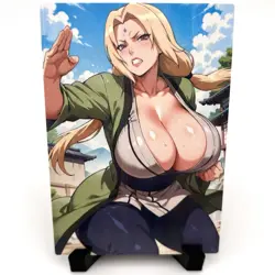 Naruto Tsunade Sexy Hot Anime Waifu Girl Doujin Lewd Goddess Story Holo Art Card - Image 1