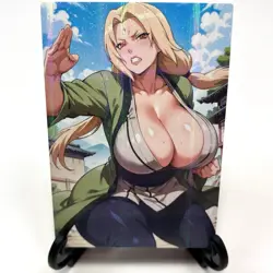 Naruto Tsunade Sexy Hot Anime Waifu Girl Doujin Lewd Goddess Story Holo Art Card - Image 2