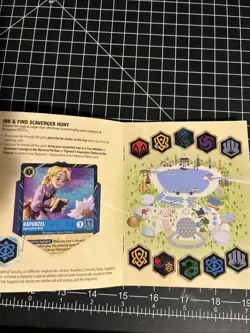 Disney LorcanaStitch Rapunzel Donald Duck EPCOT Promo Cards Set And Book - Image 5