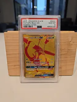 Pokemon Tapu Bulu GX SV91/SV94 Shiny Holo Rare Hidden Fates 2019 TCG Card PSA 10 - Image 1