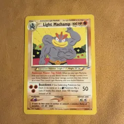Pokemon TCG Light Machamp Neo Destiny Card 25/105 Unlimited Rare - Image 1
