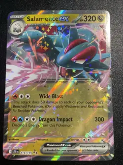 Salamence ex 114/159 Sv09: Journey Together Holo RR NM Pokemon Card 2025 - Image 1