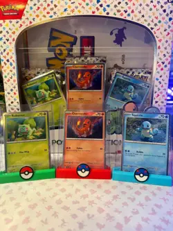 Pokemon 151 Starter Set (Lot Of 3 Cards) Poster Collection Holo Promos cards - Image 1