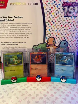 Pokemon 151 Starter Set (Lot Of 3 Cards) Poster Collection Holo Promos cards - Image 2