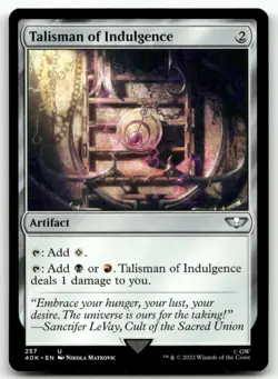 Talisman of Indulgence #257 Mtg Warhammer 40K NM Magic Gathering X1 - Image 1