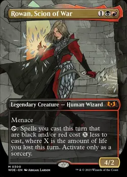 Rowan, Scion of War: MtG Magic the Gathering Wilds of Eldraine Mythic BORDERLESS - Image 1