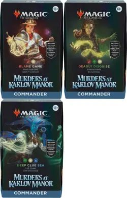 MtG: Murders Karlov Manor Commander Blame Game, Deadly Disguise & Deep Clue Sea - Image 1