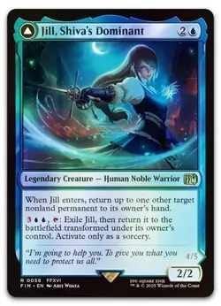 MTG Jill, Shiva's Dominant // Shiva, Warden of Ice - Foil NM-Mint Final Fantasy - Image 1