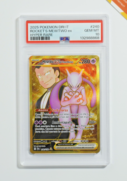 Pokemon PSA 10 Rocket's Mewtwo Ex #240 Rivali Predestinati Hyper Rare Italiano - Image 1