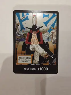 DON!! Hawk-Eye Mihawk OP14 One Piece TCG The Azure Sea's Seven Foil NM - Image 1