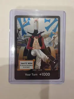 DON!! Hawk-Eye Mihawk OP14 One Piece TCG The Azure Sea's Seven Foil NM - Image 3