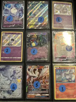 Lot of 9 Cursola Reshiram Cofagrigus Pokemon Cards Authentic - Image 1