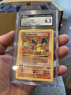 CGC 6.5 Charizard 4/102 Shadowless Holo Base Set Pokemon Card EYE APPEAL - Image 1