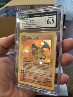 CGC 6.5 Charizard 4/102 Shadowless Holo Base Set Pokemon Card EYE APPEAL - Image 3