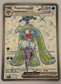 Tsareena ex 220/182 Ultra Rare Paradox Rift Pokemon Card - Image 1