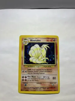 Pokemon TCG Ninetales Base Set Holo Unlimited Rare Card 12/102 - Image 1