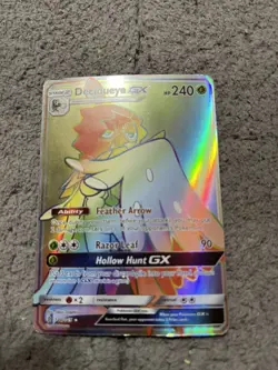 Decidueye GX 146/145 Rainbow Rare Pokemon Card Guardians Rising - Image 1