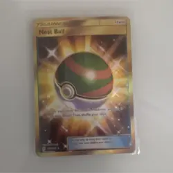 Pokemon Trainer Nest Ball Secret Rare Holo Card 158/149 SM Base Set English - Image 1