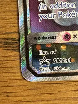 Pokemon TCG Mewtwo & Mew GX SM191 Black Star Promo Card Near Mint Condition - Image 5