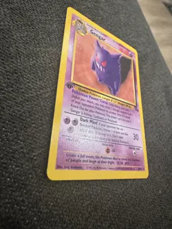Vintage Gengar 1st Edition Fossil Pokemon Card 20/62 Non-Holo TCG - Image 2
