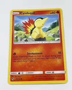 Cyndaquil 39/214 LP Lost Thunder English Pokemon Card TCG - Image 1
