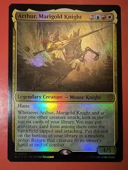 MTG, MAGIC: ARTHUR, MARIGOLD KNIGHT, 0005, BLC, FOIL, MYTHIC, NM, COMMANDER - Image 1