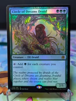 MTG Adventures in the Forgotten Realms- Circle of Dreams Druid 176 Foil - Image 1