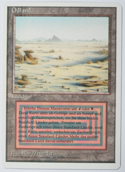 Badlands FWB German Dual Land Foreign White-Bordered Reserved List MTG - Image 1